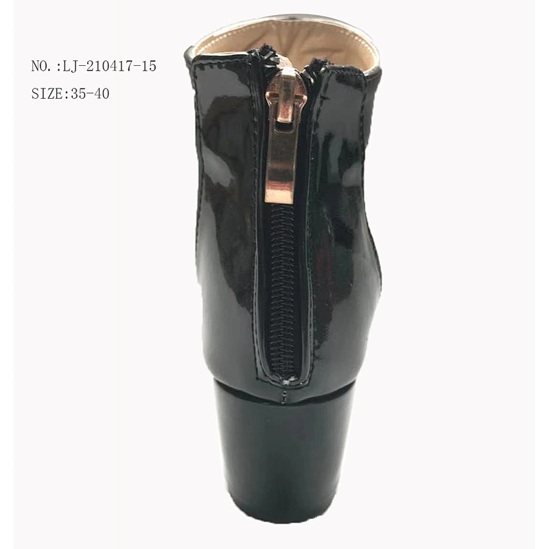New Heel Chunky shoes Wholesale Women Slip On Buckle Chunky Heel PU Sandals custom shoes