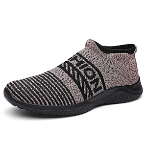 men's casual shoes Hot Sale Fashion slip on flats Sneakers fly knitted Breathable Sports Shoes For Men