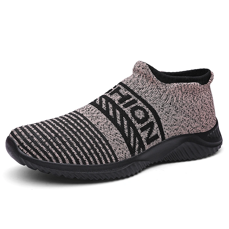 men's casual shoes Hot Sale Fashion slip on flats Sneakers fly knitted Breathable Sports Shoes For Men