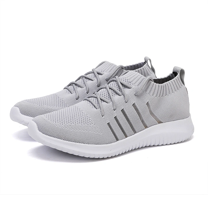 men's casual shoes Large size men knitted casual sport running shoes wholesale