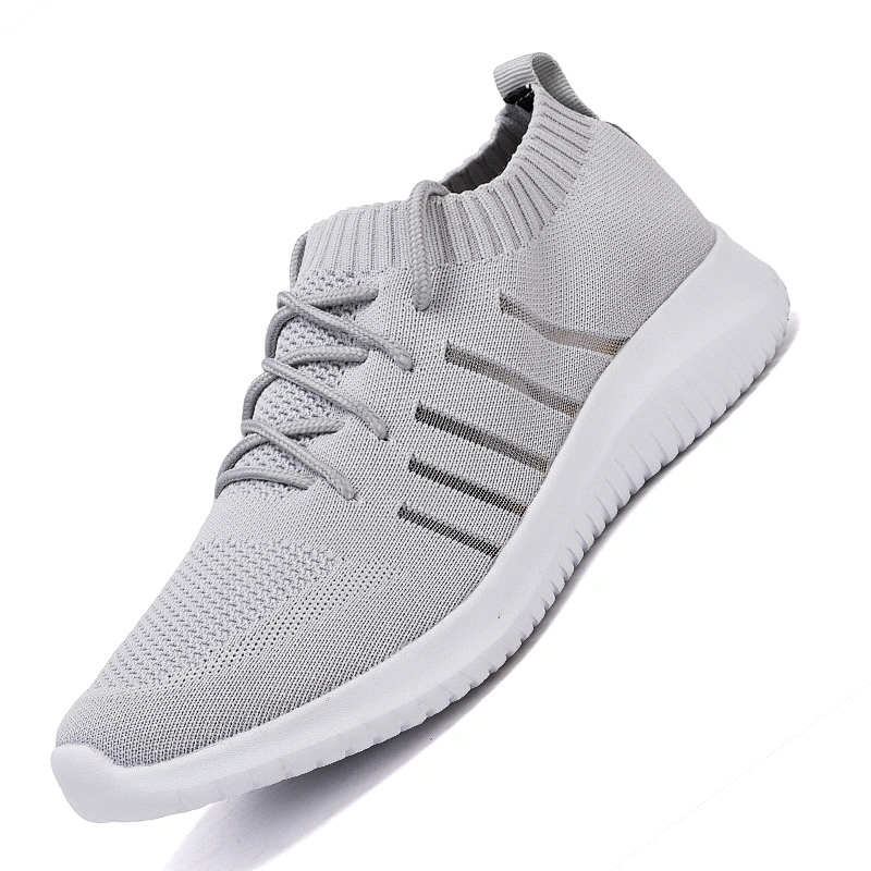 men's casual shoes Large size men knitted casual sport running shoes wholesale