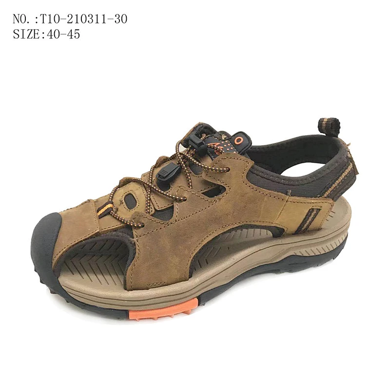 New Design Casual Shoes Outdoor Beach Slippers Slides Leather Sandals for Summer