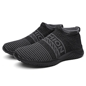 men's casual shoes Hot Sale Fashion slip on flats Sneakers fly knitted Breathable Sports Shoes For Men