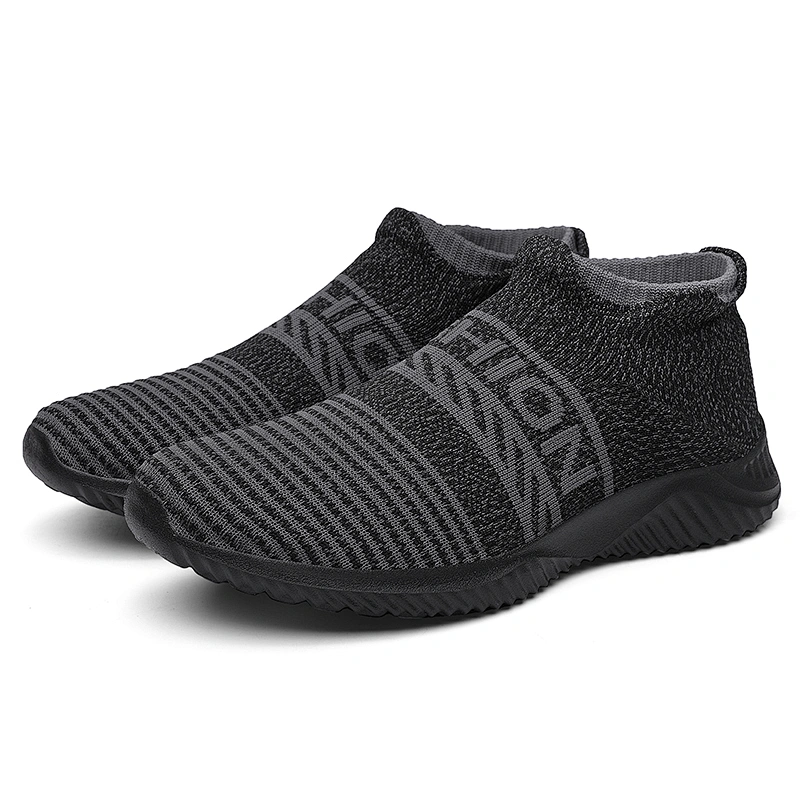 men's casual shoes Hot Sale Fashion slip on flats Sneakers fly knitted Breathable Sports Shoes For Men