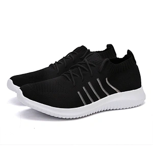 men's casual shoes Large size men knitted casual sport running shoes wholesale