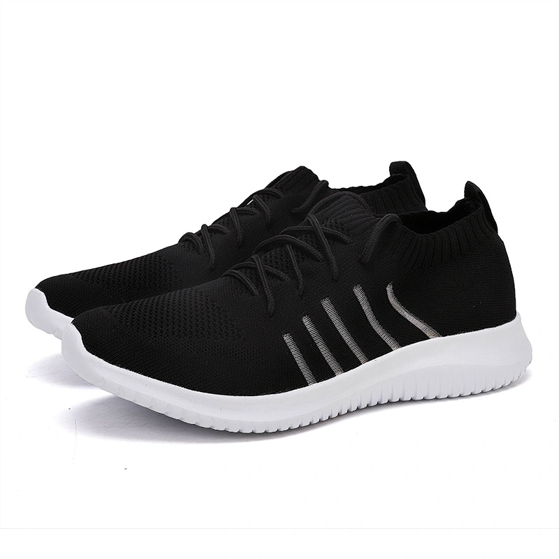men's casual shoes Large size men knitted casual sport running shoes wholesale
