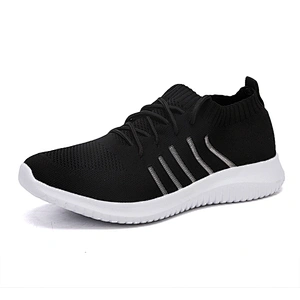 men's casual shoes Large size men knitted casual sport running shoes wholesale