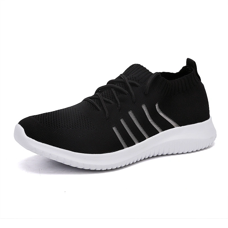 men's casual shoes Large size men knitted casual sport running shoes wholesale