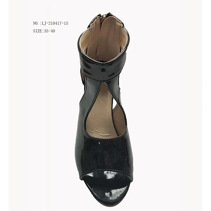 New Heel Chunky shoes Wholesale Women Slip On Buckle Chunky Heel PU Sandals custom shoes