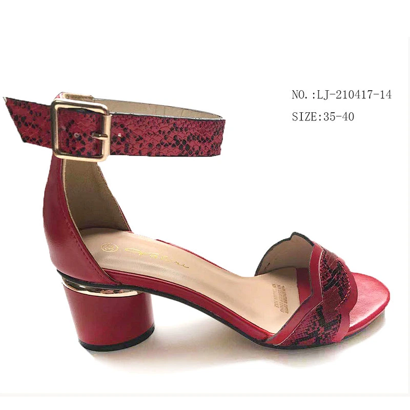 Women Heels Wholesale Sandals Chunky Summer Strappy  wedge heeled Sandals custom shoes