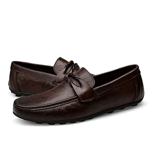 High Quality Wholesale Unisex Casual Slip on Leather Shoes Loafers Business Driving Shoes