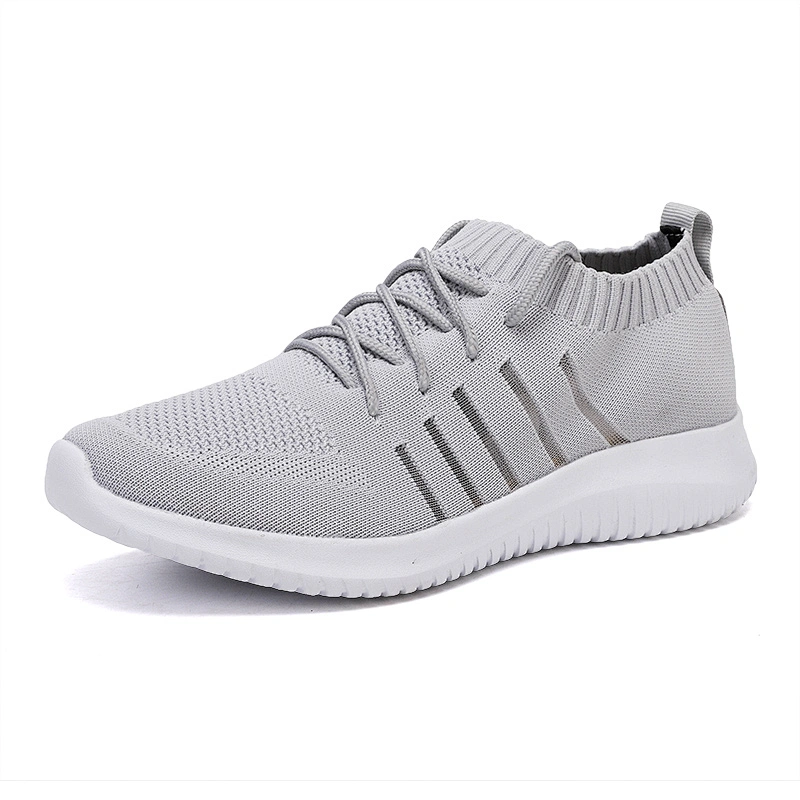 men's casual shoes Large size men knitted casual sport running shoes wholesale