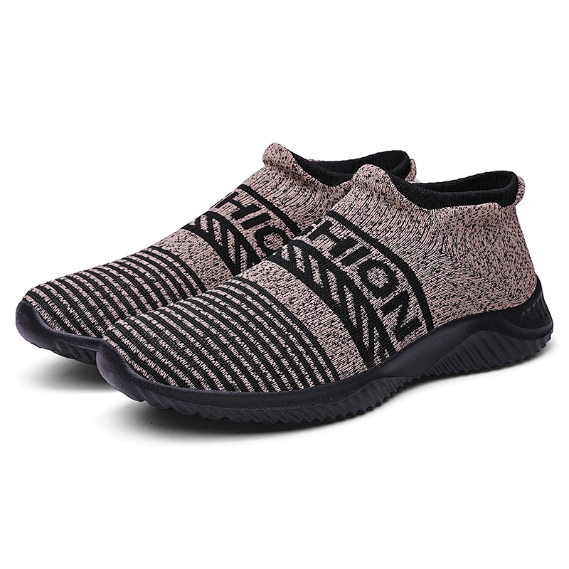 men's casual shoes Hot Sale Fashion slip on flats Sneakers fly knitted Breathable Sports Shoes For Men