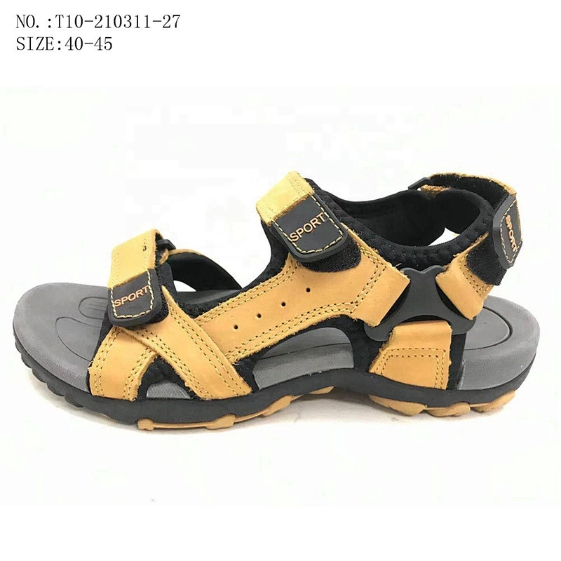 New Arrival Comfort Men Slides Outdoor Slippers Beach Summer Leather Sandals