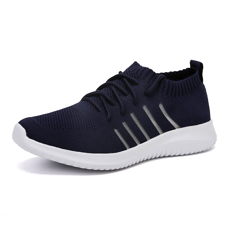 men's casual shoes Large size men knitted casual sport running shoes wholesale