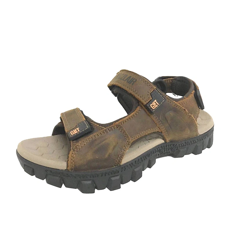 New Design Summer Men Strap Slide Outdoor Beach Slippers Leather Sandals
