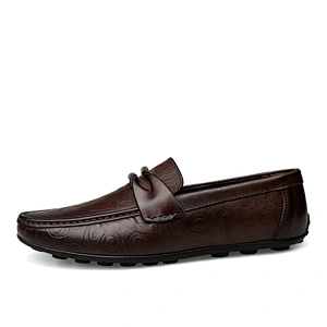 High Quality Wholesale Unisex Casual Slip on Leather Shoes Loafers Business Driving Shoes
