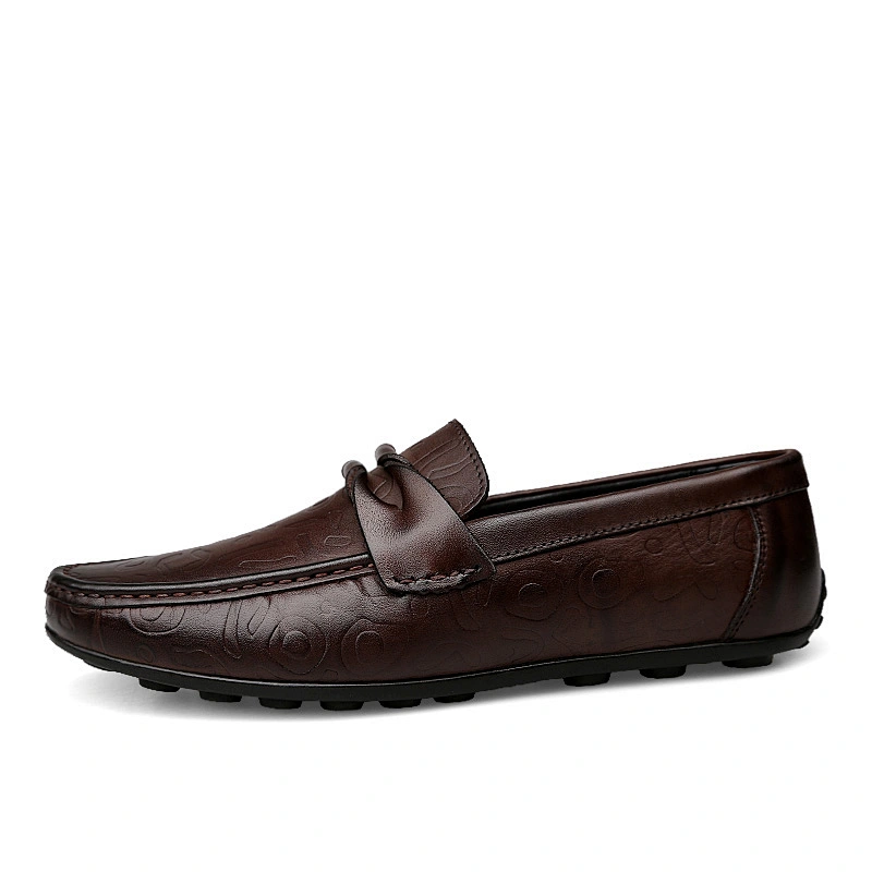 High Quality Wholesale Unisex Casual Slip on Leather Shoes Loafers Business Driving Shoes