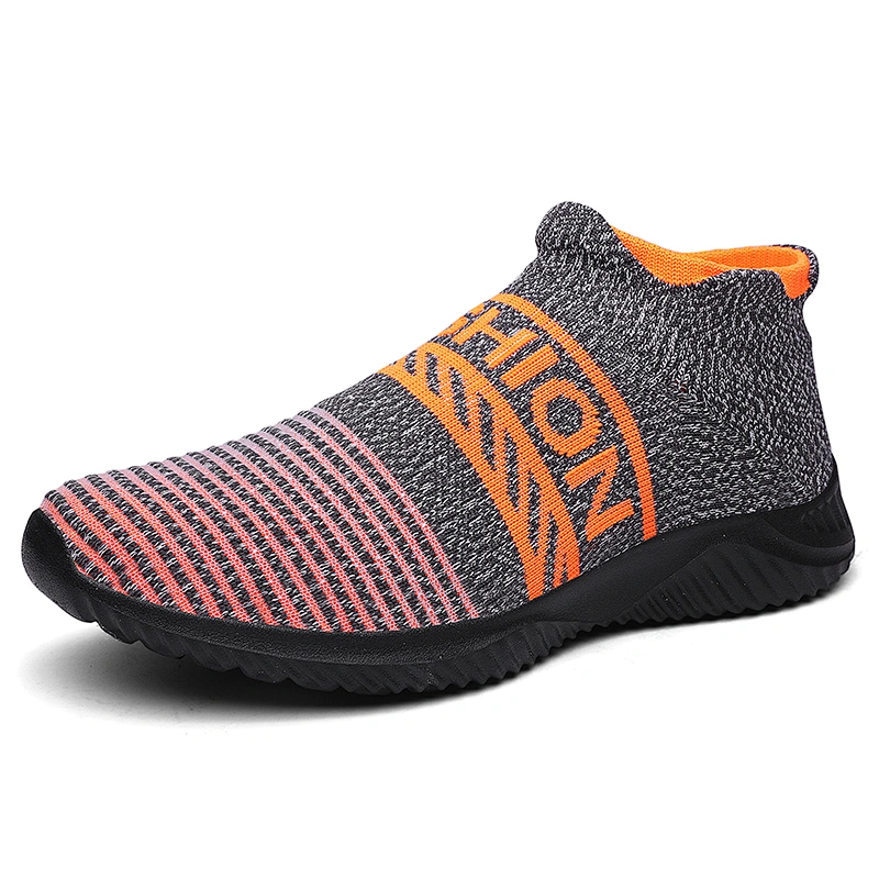 men's casual shoes Hot Sale Fashion slip on flats Sneakers fly knitted Breathable Sports Shoes For Men