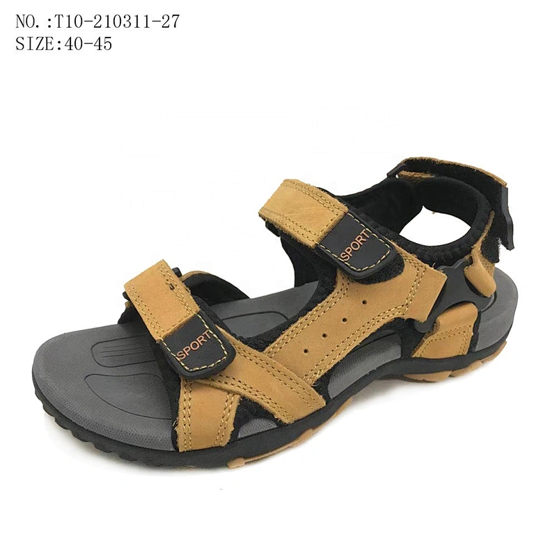 New Arrival Comfort Men Slides Outdoor Slippers Beach Summer Leather Sandals