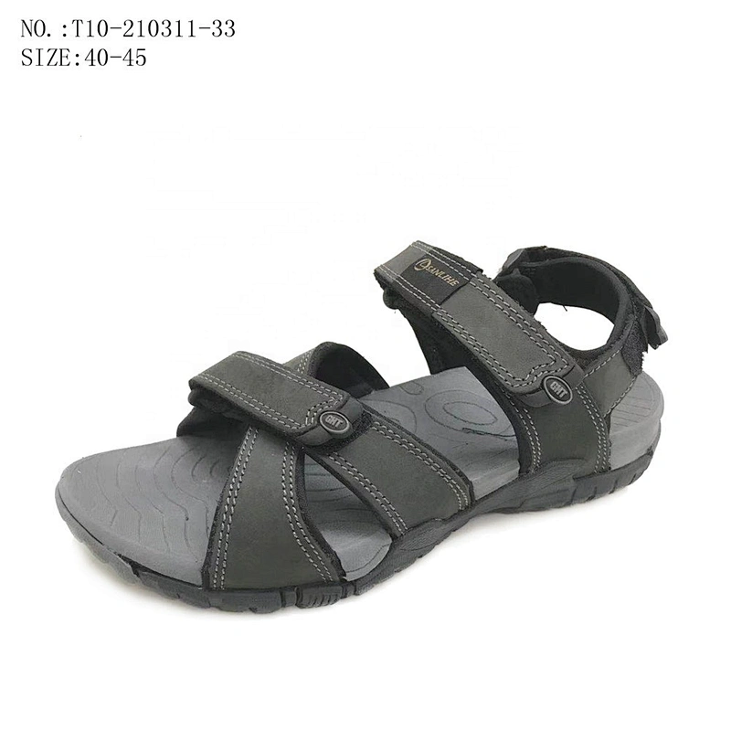 New Arrival Comfort Men Strap Slides Beach Slippers Outdoor Leather Sandals