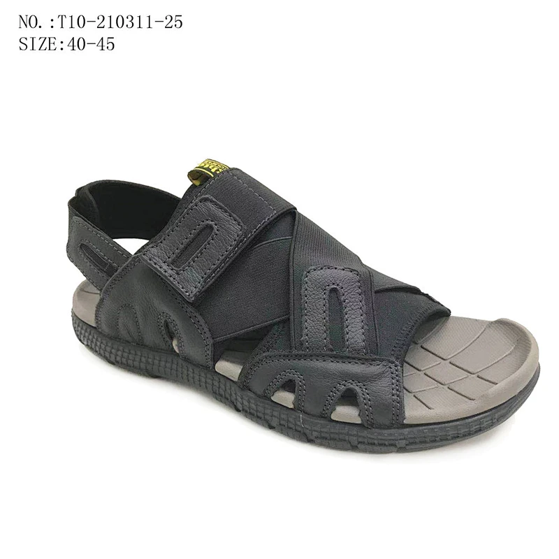 New Casual Shoes Men Beach Outdoor Slippers Slides Leather Sandals for Summer