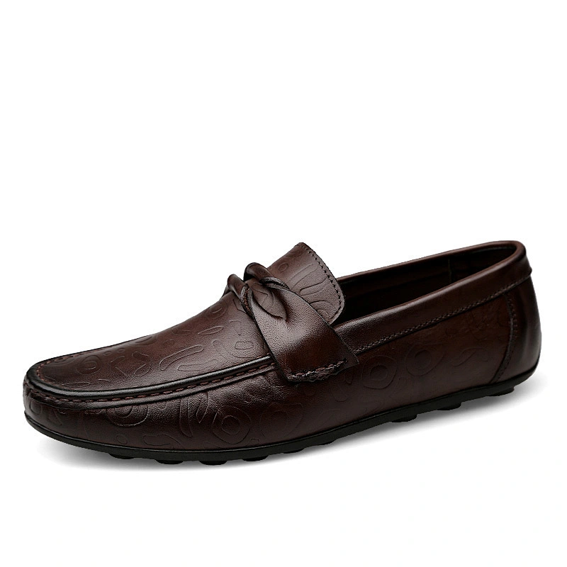 High Quality Wholesale Unisex Casual Slip on Leather Shoes Loafers Business Driving Shoes