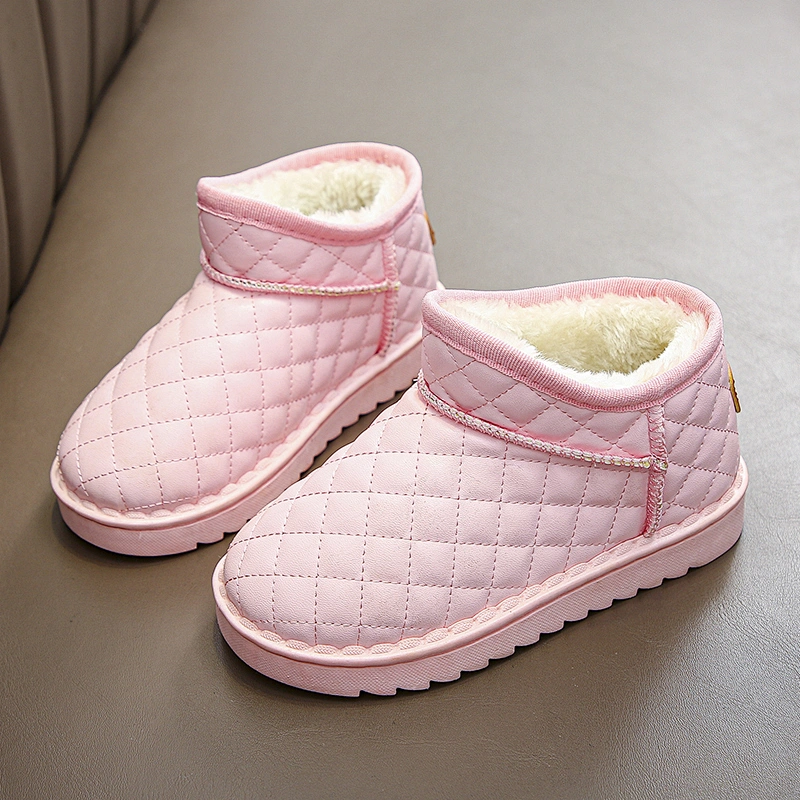 Winter casual fluffy warm children snow boots for kids