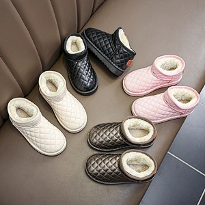 Winter casual fluffy warm children snow boots for kids