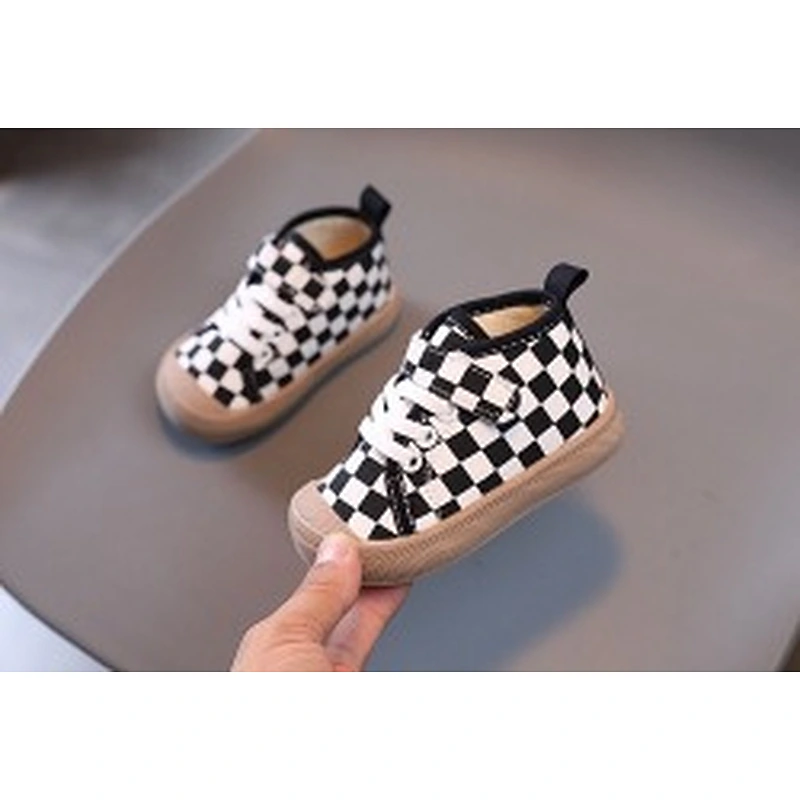 Fashion leopard casual baby canvas trendy shoes walking style shoes