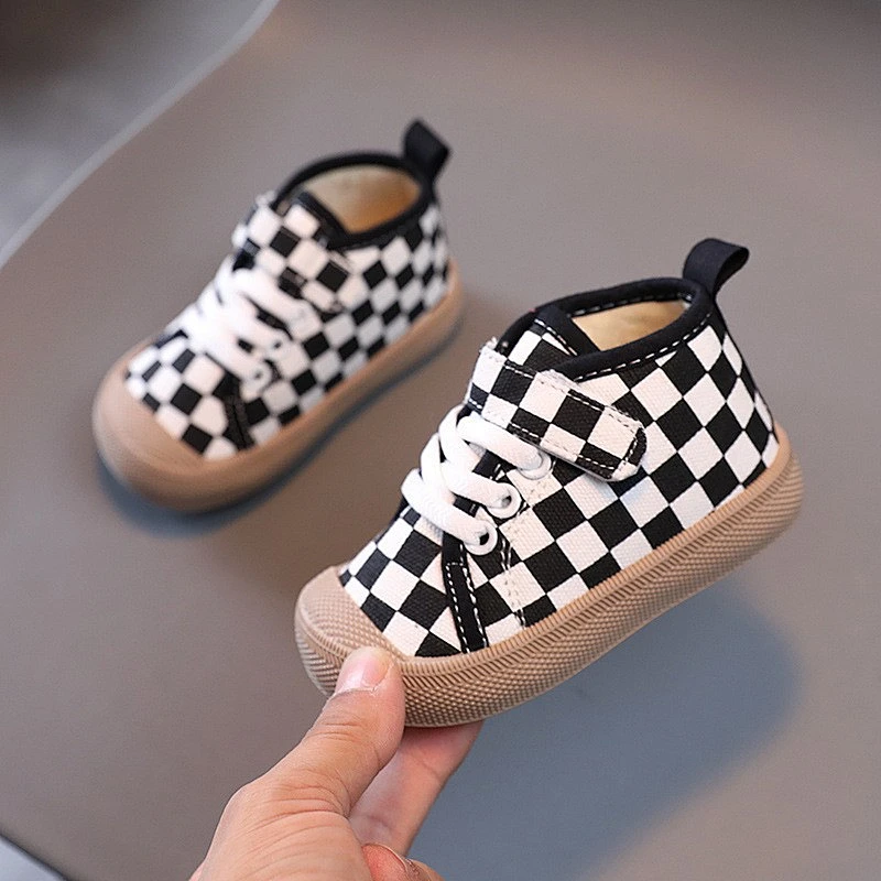 Fashion leopard casual baby canvas trendy shoes walking style shoes