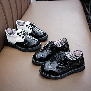 Lace Up School Children Oxford Dress Shoes Loafer Flats