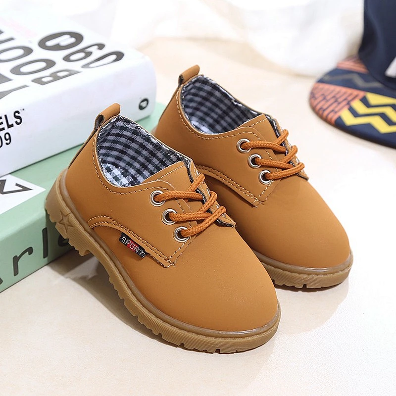 Fashion Children dress shoes leather shoes with lace for boy