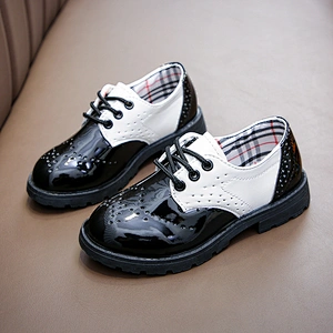 Lace Up School Children Oxford Dress Shoes Loafer Flats