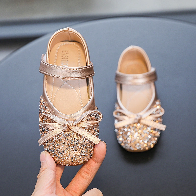 Girl Princess Shoes Children Crystal durable Single Shoes Party Dress Shoes