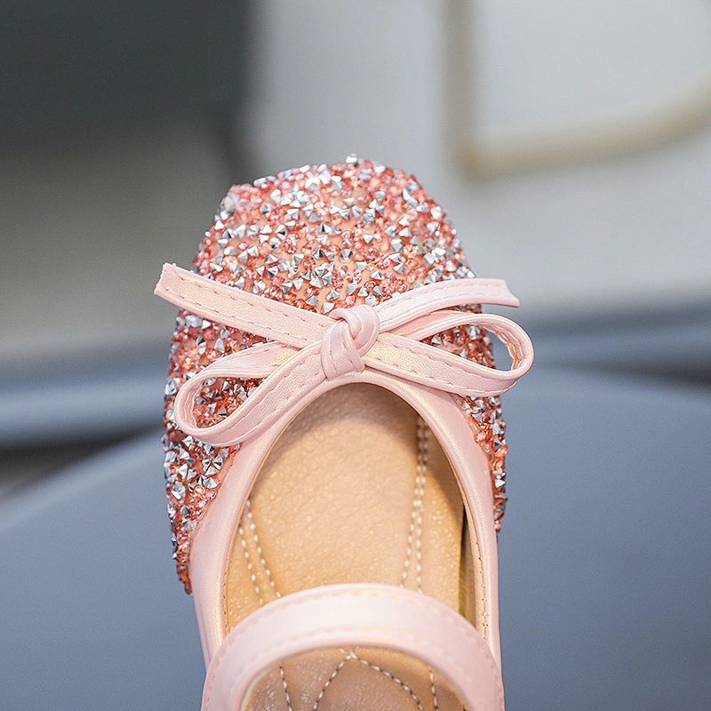 Girl Princess Shoes Children Crystal durable Single Shoes Party Dress Shoes