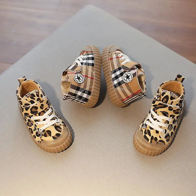 Durable casual Canvas Shoes for kids walking style student shoes
