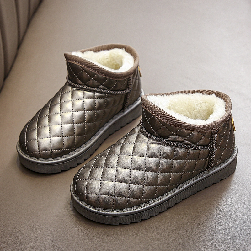 Winter casual fluffy warm children snow boots for kids