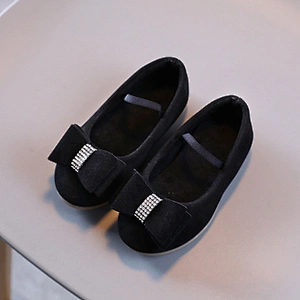 Hot style girl flat dress shoes children leather princess shoes