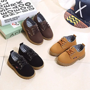 Fashion Children dress shoes leather shoes with lace for boy