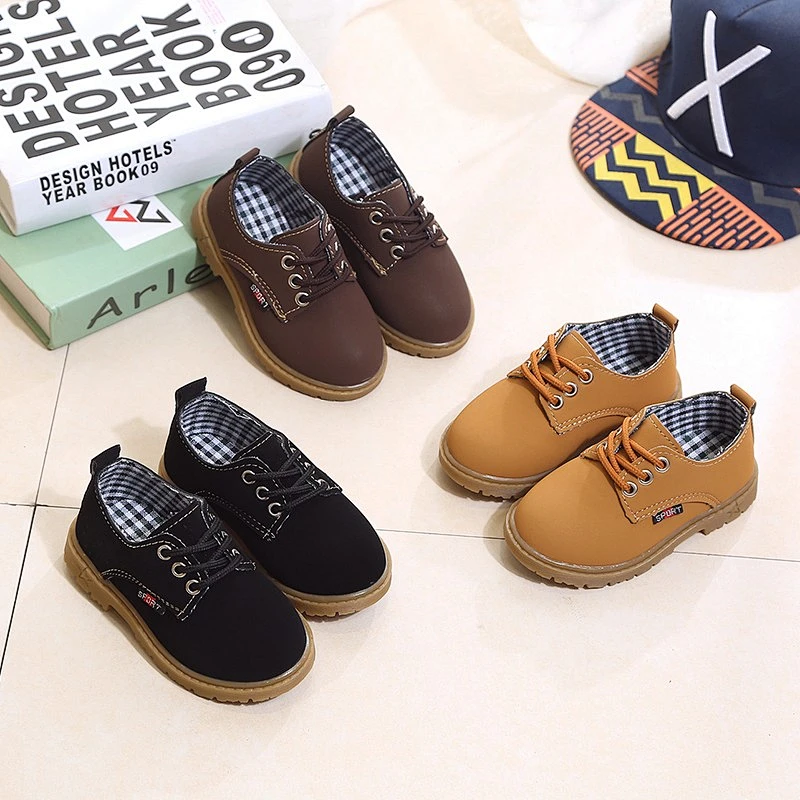 Fashion Children dress shoes leather shoes with lace for boy
