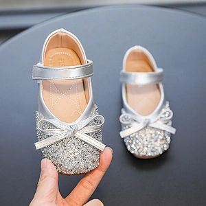 Girl Princess Shoes Children Crystal durable Single Shoes Party Dress Shoes