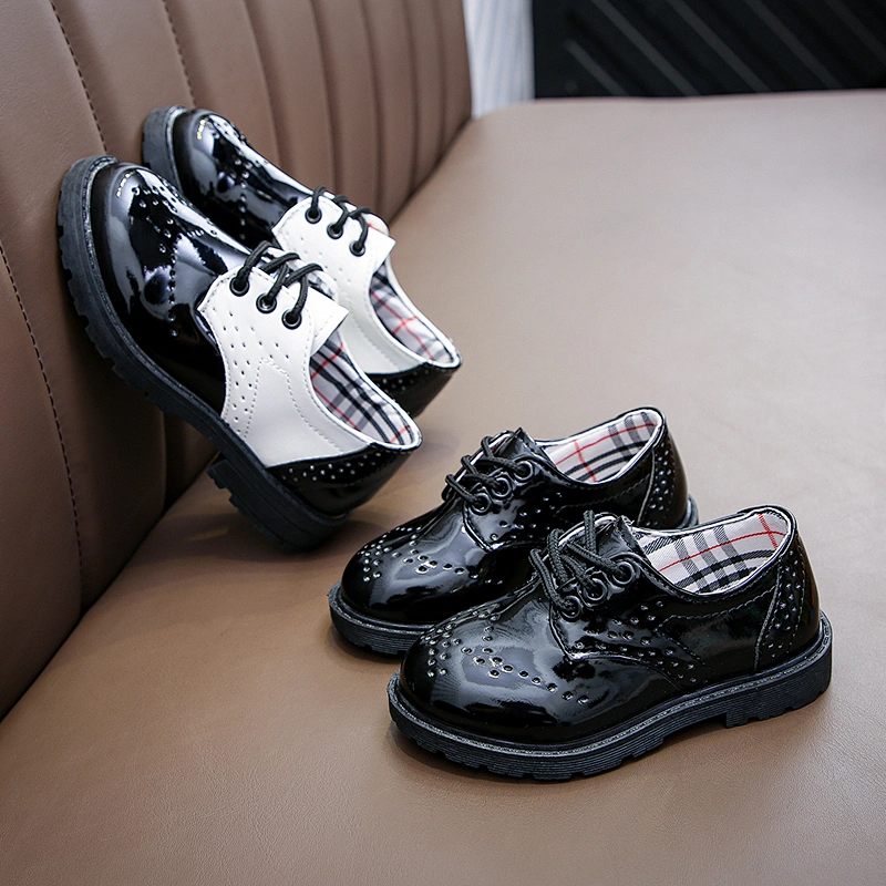 Lace Up School Children Oxford Dress Shoes Loafer Flats
