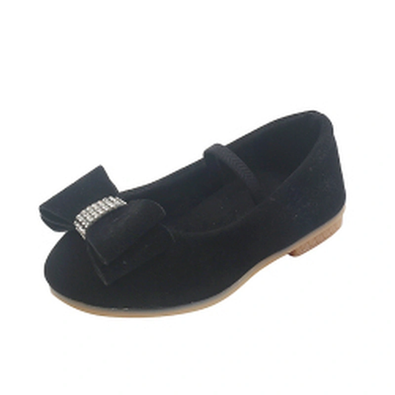 Hot style girl flat dress shoes children leather princess shoes