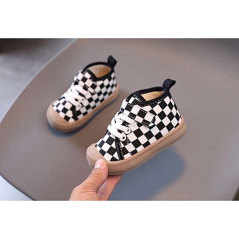 Fashion leopard casual baby canvas trendy shoes walking style shoes