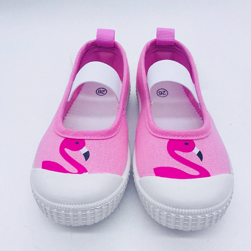 High Quality Children's Elastic Straps Injection Casual Canvas Shoes with Customized