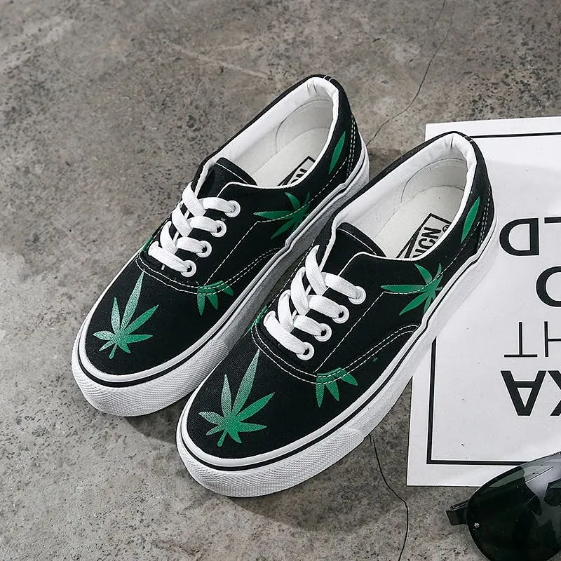 Women Canvas Shoes Freehand Sketching canvas trendy shoes Simple School Casual shoes