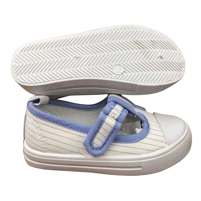 Factory OEM cheap Customize New Custom Children Injection Students School Shoes Casual Canvas Shoes with Magic Tape