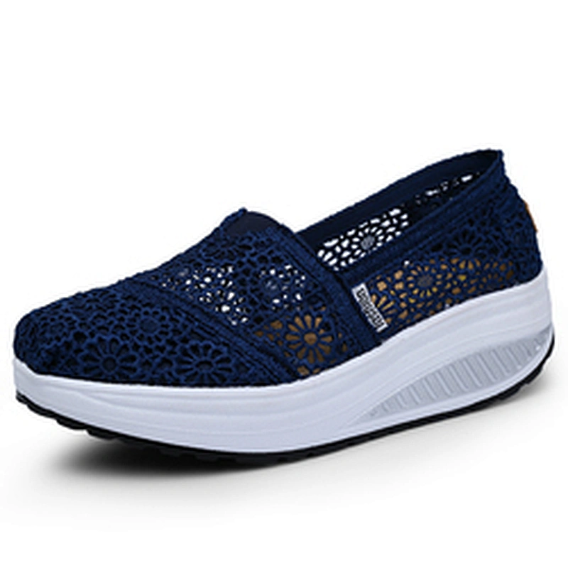 Women Wedge Shoes Breathable Sneakers Slip On Casual Walking Shoes