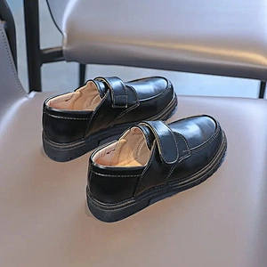 Kids Black Sneaker School Dress Shoes